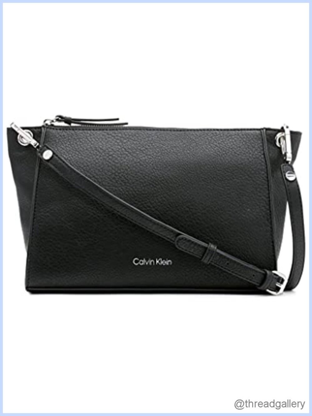 Vegan Leather Crossbody Handbag Adjustable Strap Zipper Travel Bag